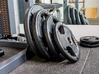 black and gray exercise equipment