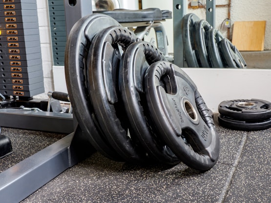 black and gray exercise equipment