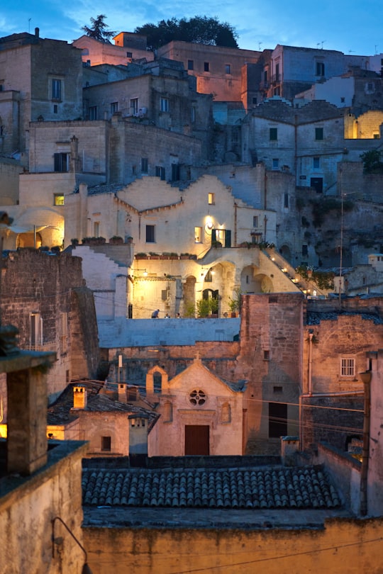 white and brown concrete building in Matera Italy