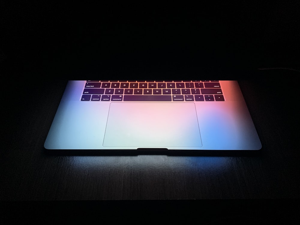 black and silver laptop computer