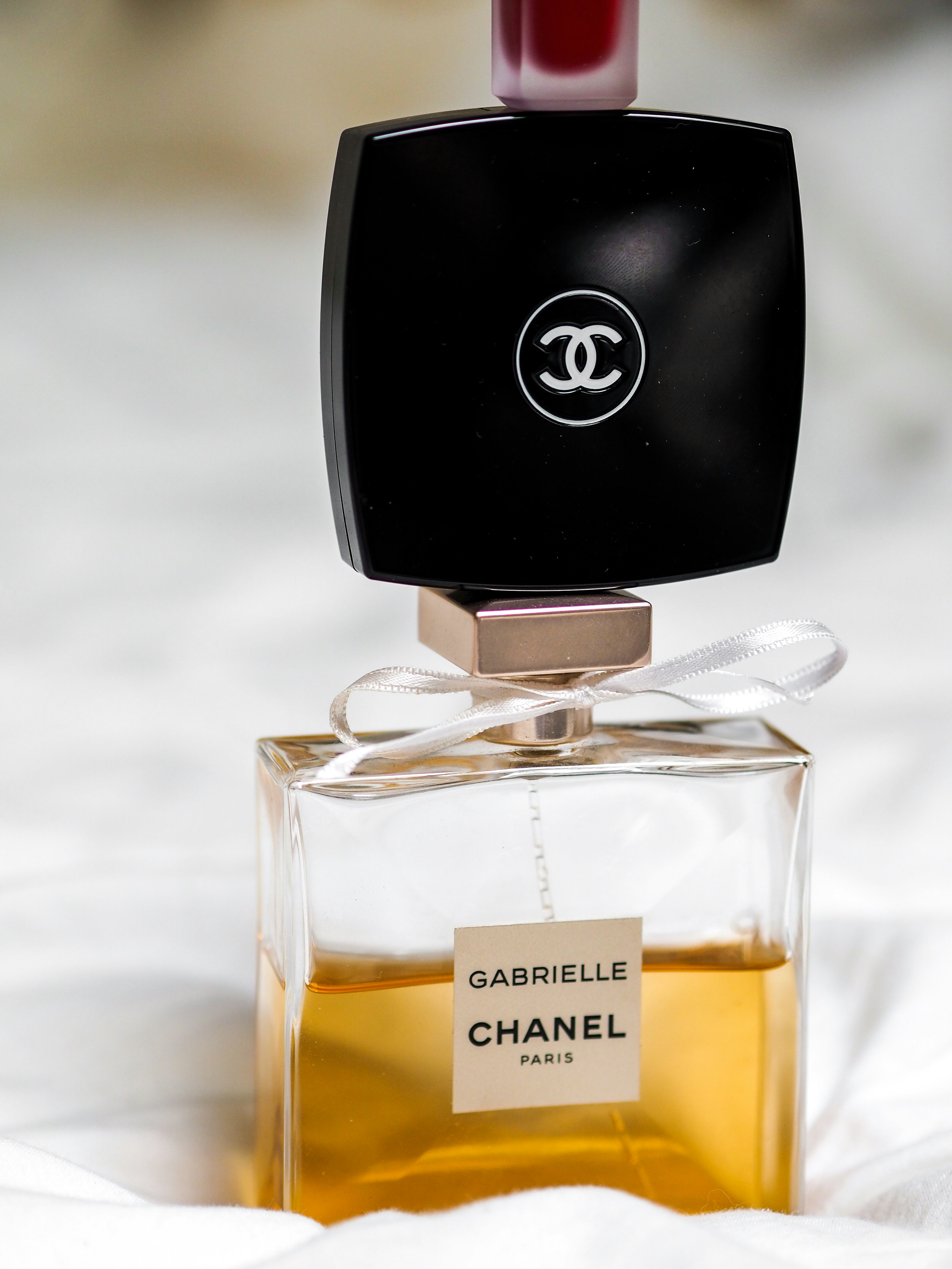 black and gold perfume bottle