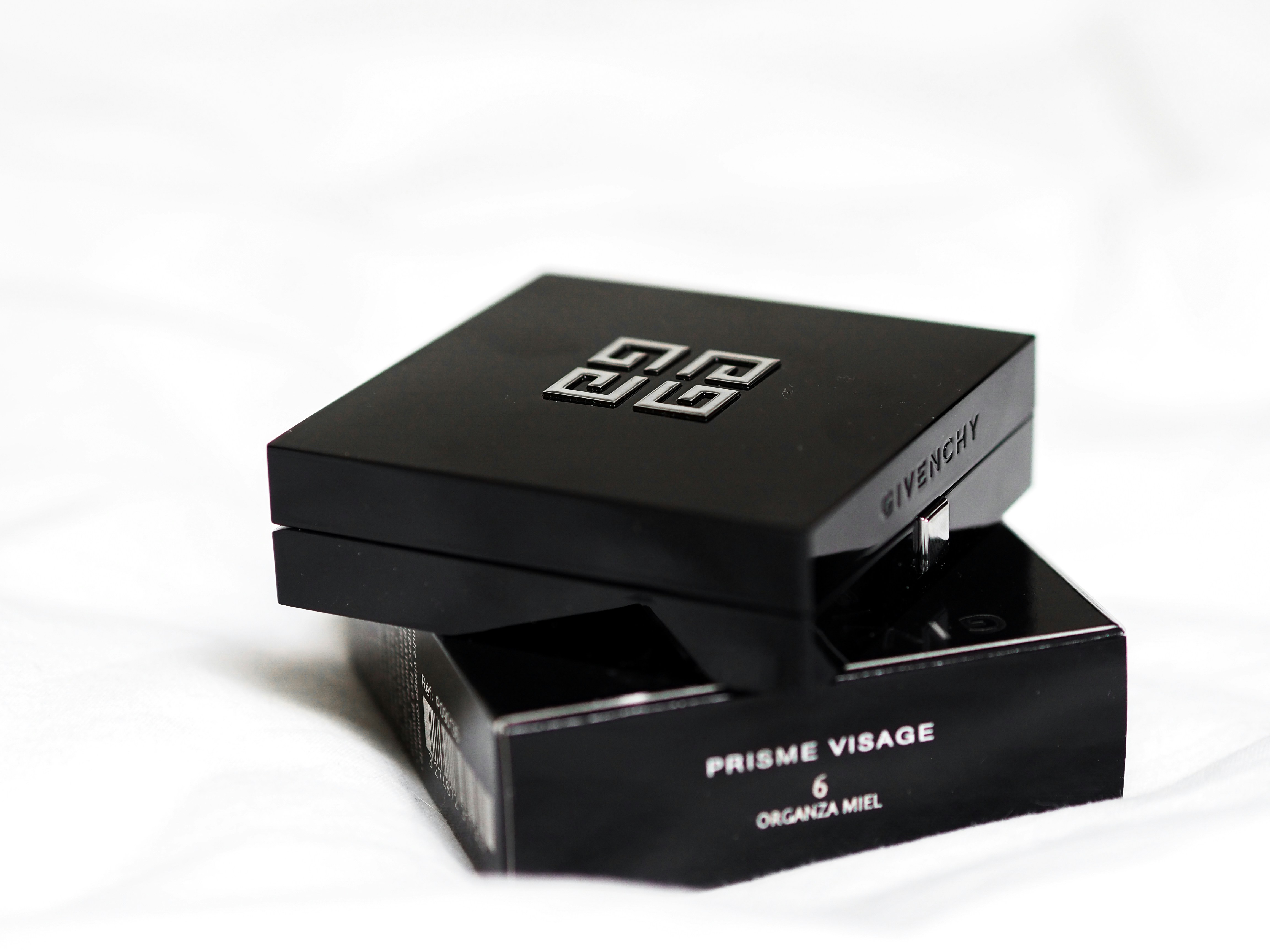 black and white box on white table