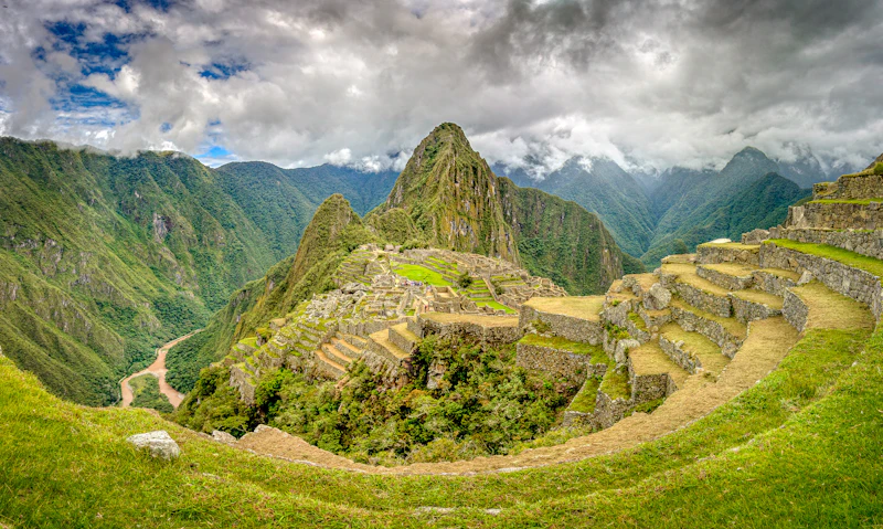 The postcard panorama of Machu Picchu