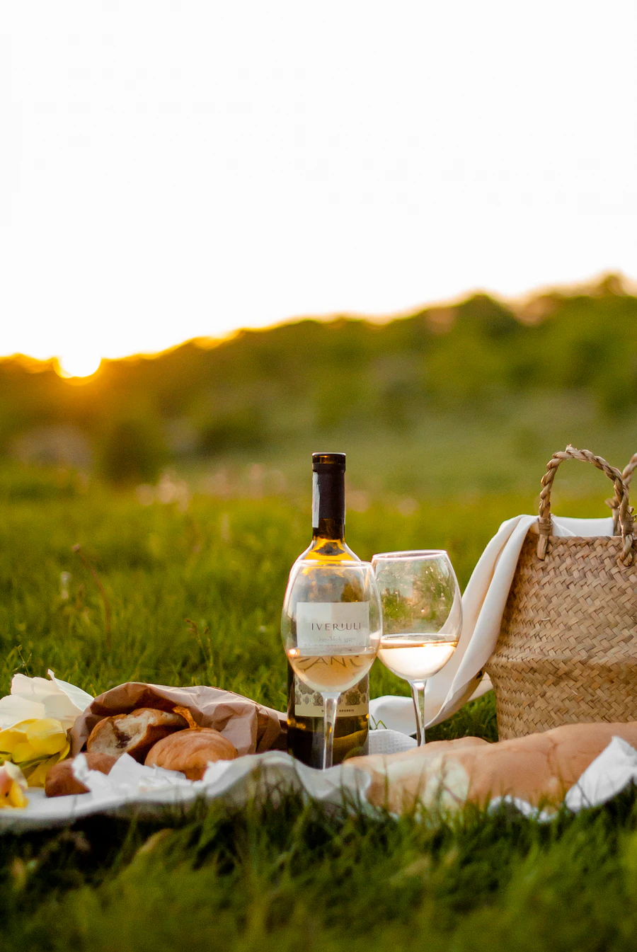 Private vineyard picnic among the vines with Santorini Assyrtiko wine