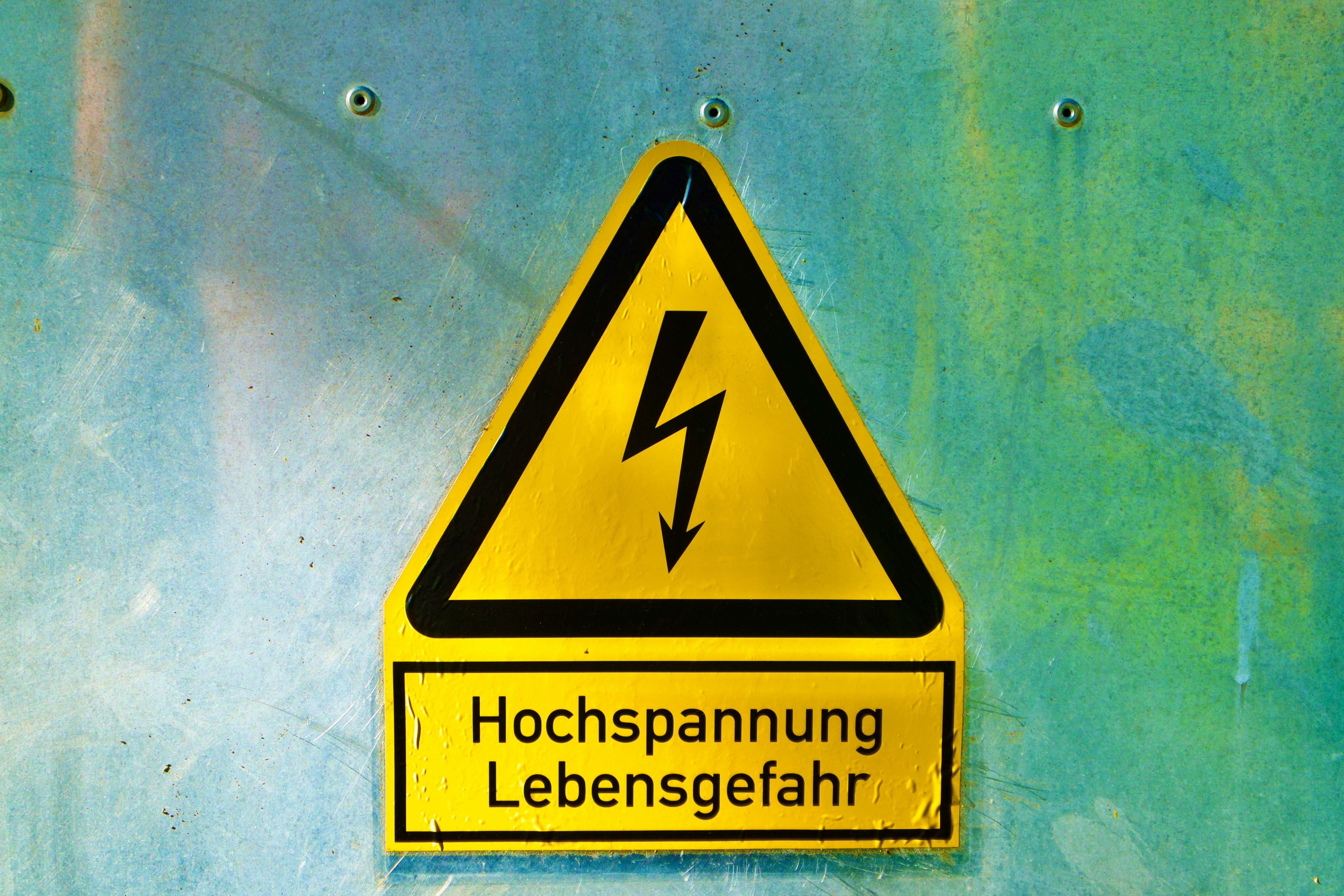 warning sign (German)