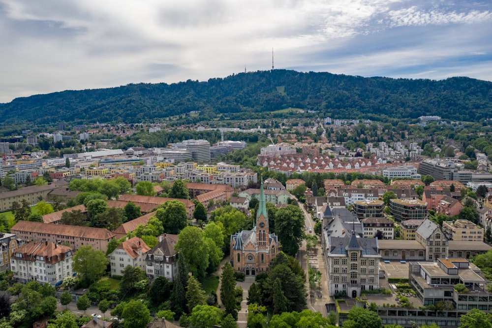 Vue aérienne des bâtiments de la ville pendant la journée