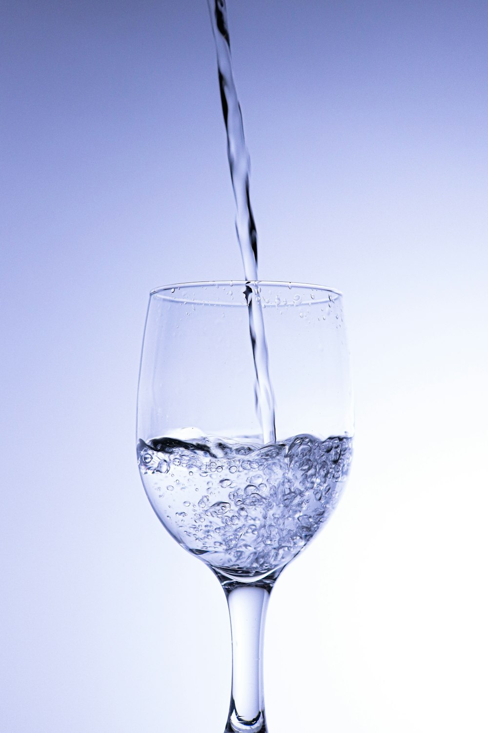 clear wine glass with water