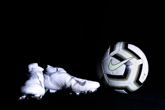 white and black soccer ball