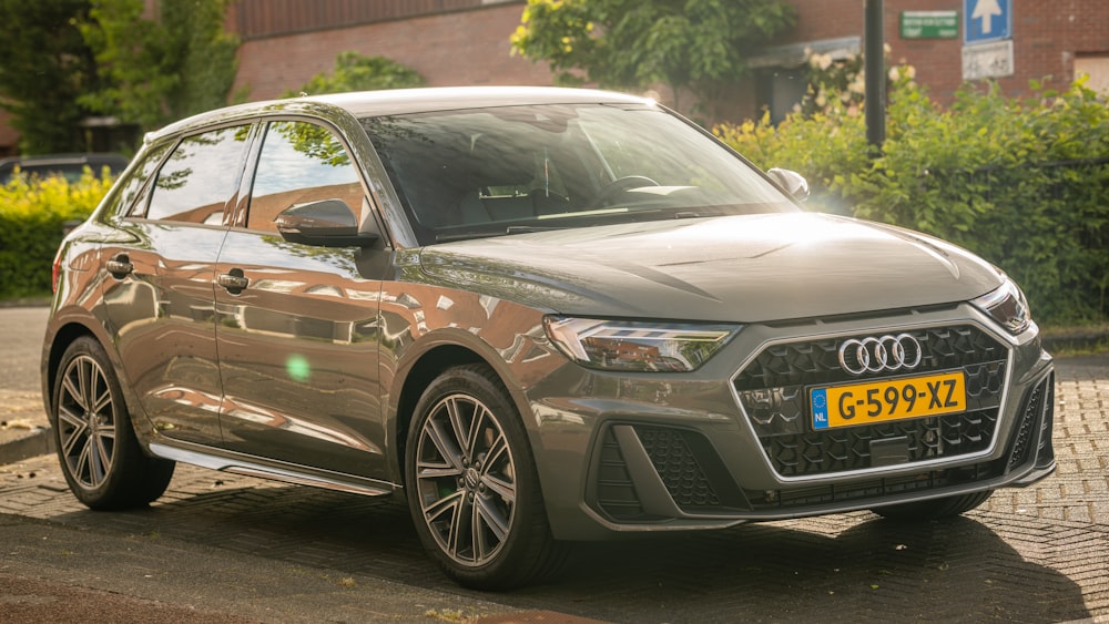 silver audi a 4 sedan