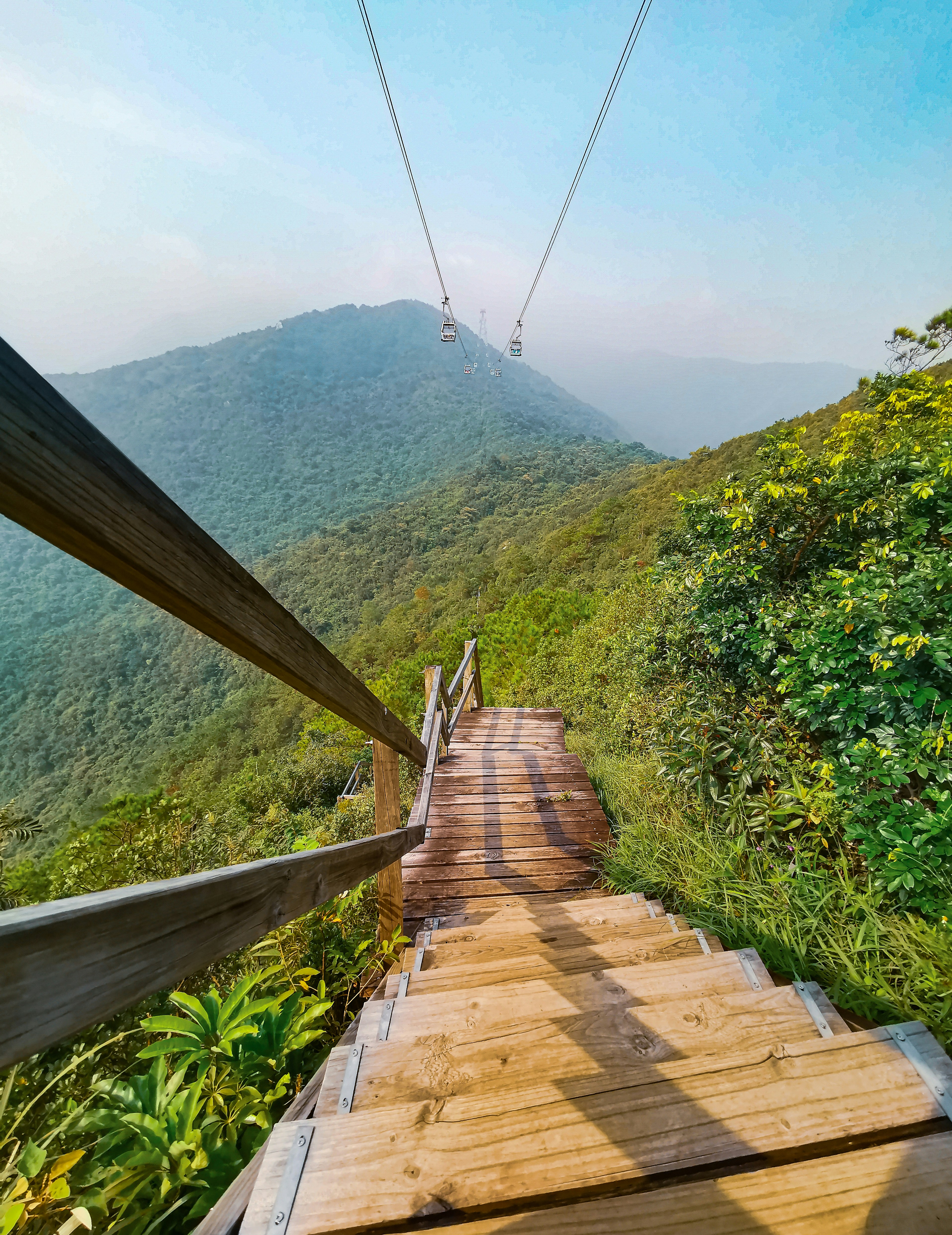 brown wooden bridge over the river