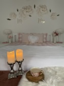 A stylish bedroom with a calming color palette and textured fabrics.