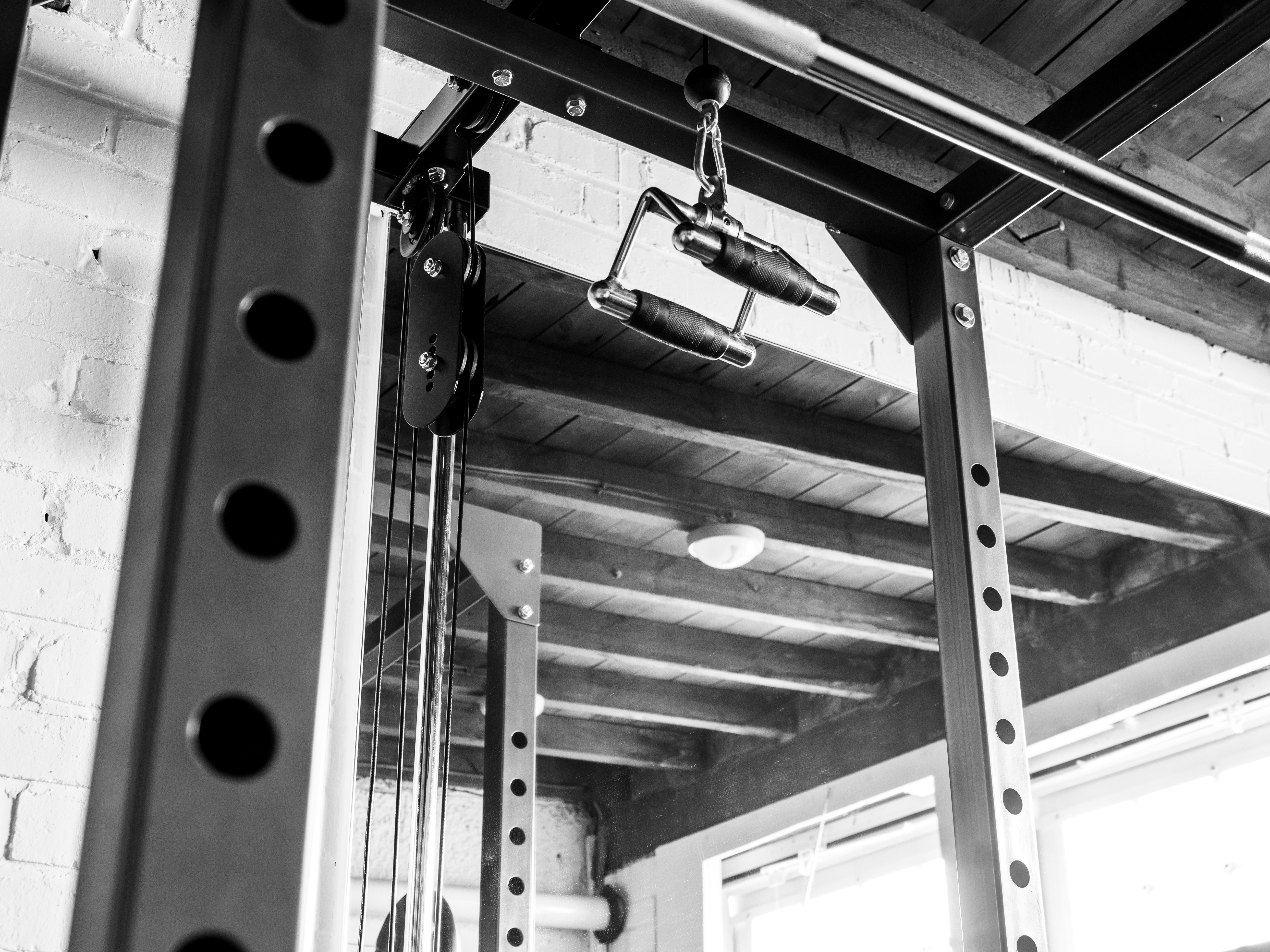 black and white hanging lamp