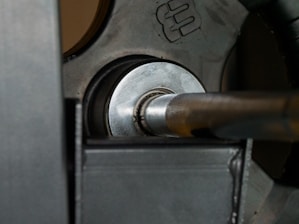 gray and brown metal tool