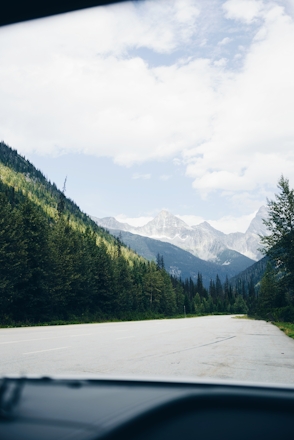 A scenic view of a family traveling together.