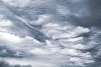 white clouds and blue sky