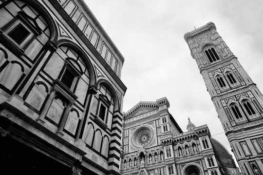 grayscale photo of concrete building in Florence Cathedral Italy