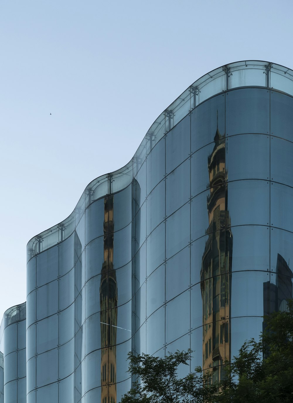 gray and brown glass building