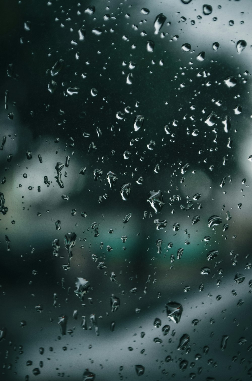 water droplets on glass panel