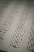 white paper with musical notes