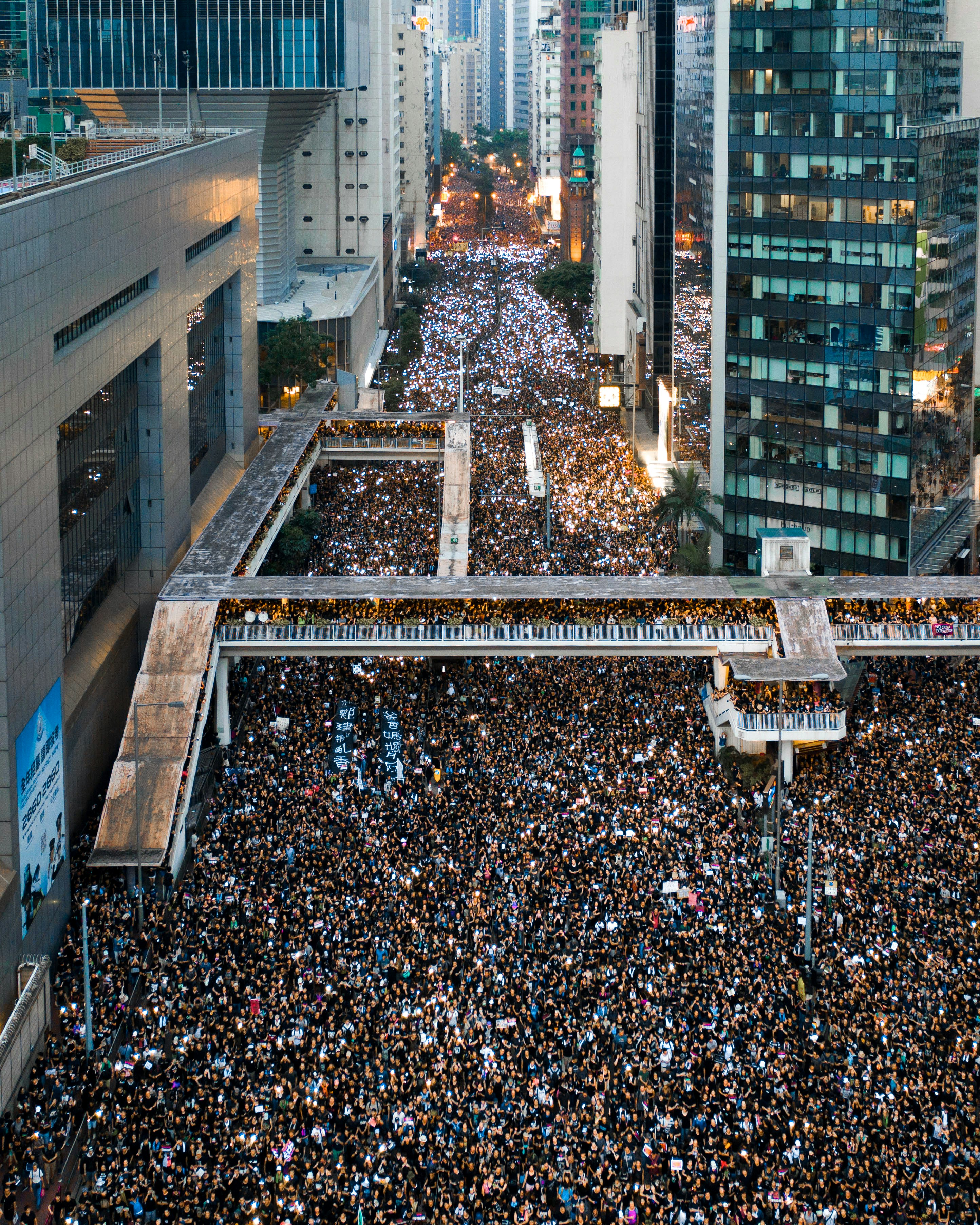 people walking on street during night time