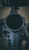A close-up of professional filming equipment.