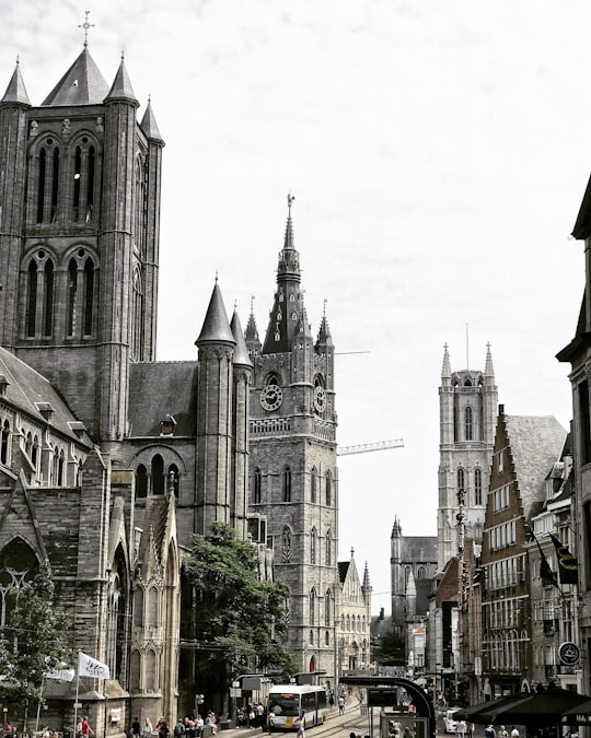 brown and gray concrete building in Saint Nicholas' Church Belgium