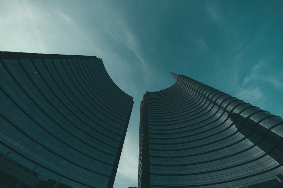 low angle photography of high rise building