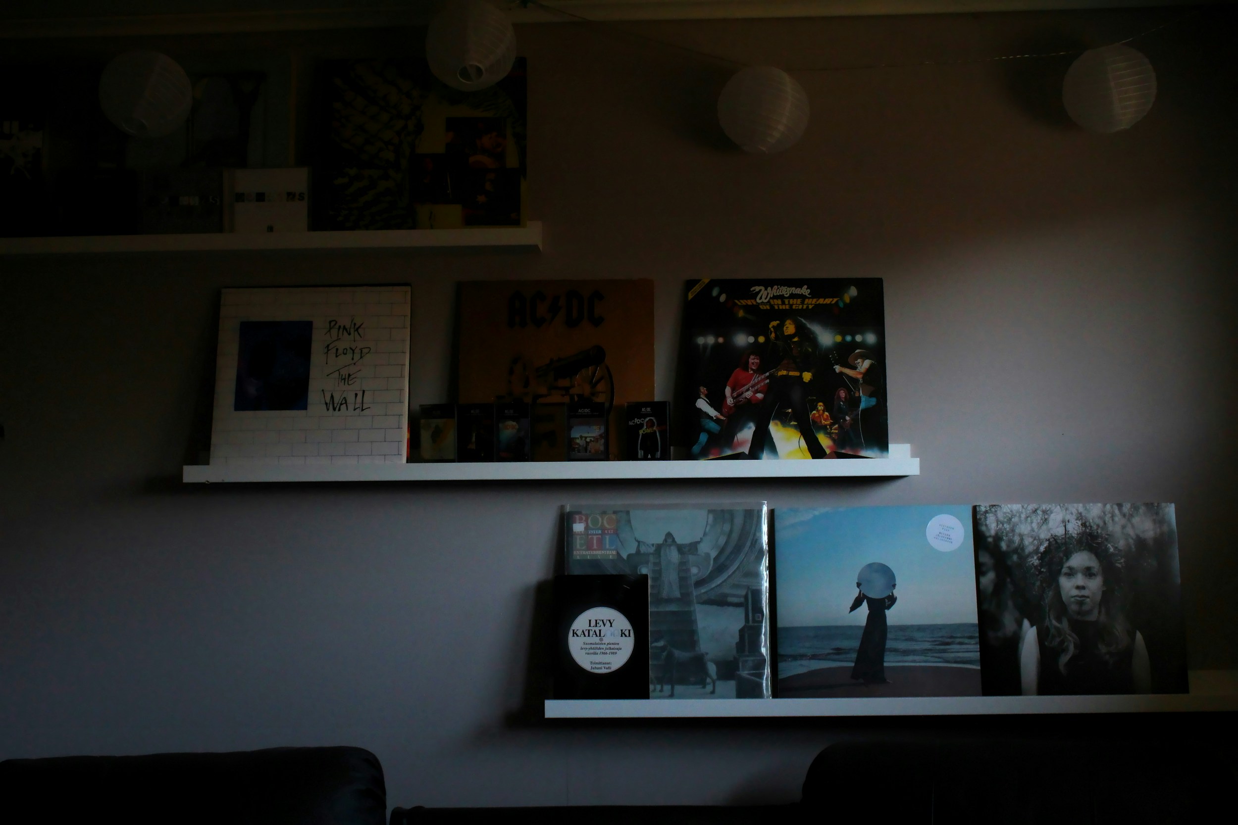 vinyl record sleeve studio shelf