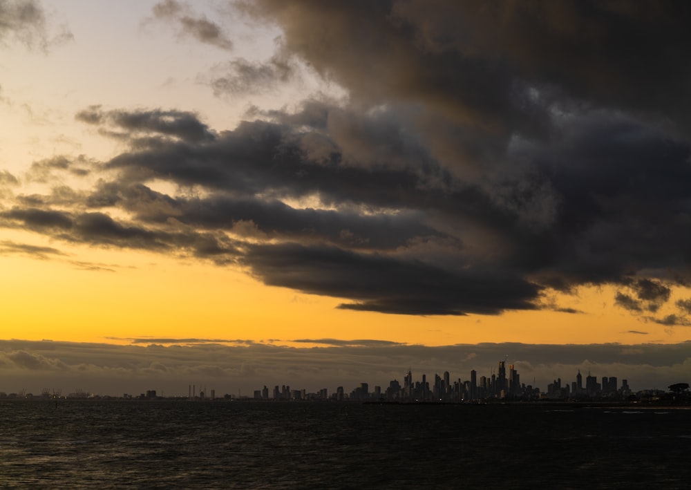 silueta de árboles bajo cielo nublado durante el día