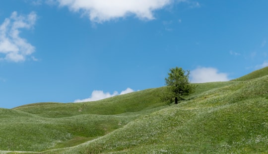 green grass field under blue sky during daytime in Valloire France