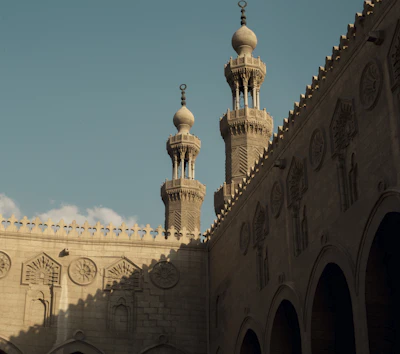 Islamic Cairo architecture under blue sky