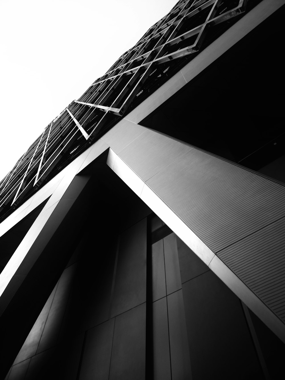 grayscale photo of concrete building