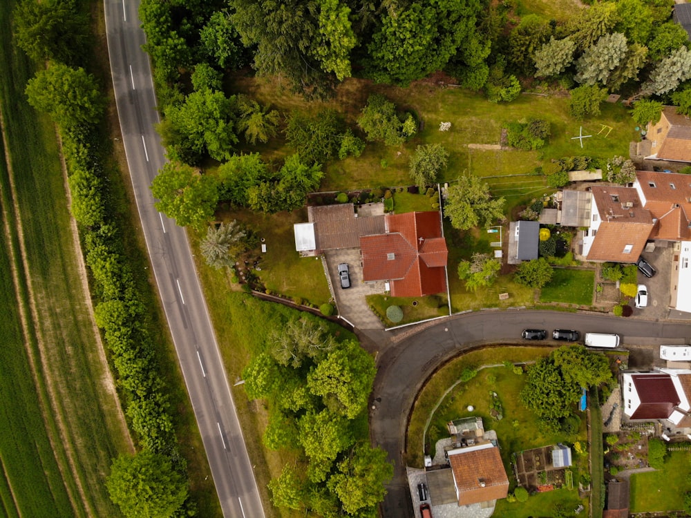 aerial view of city buildings and trees during daytime