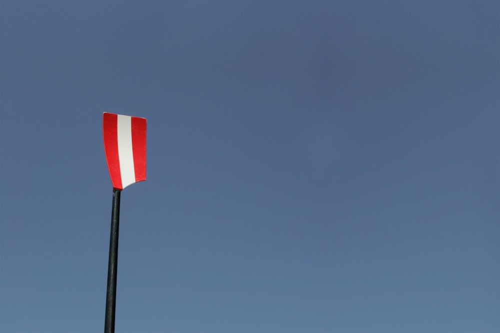 red and white striped flag