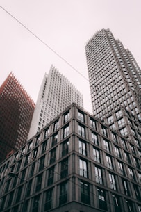 low angle photography of high rise building