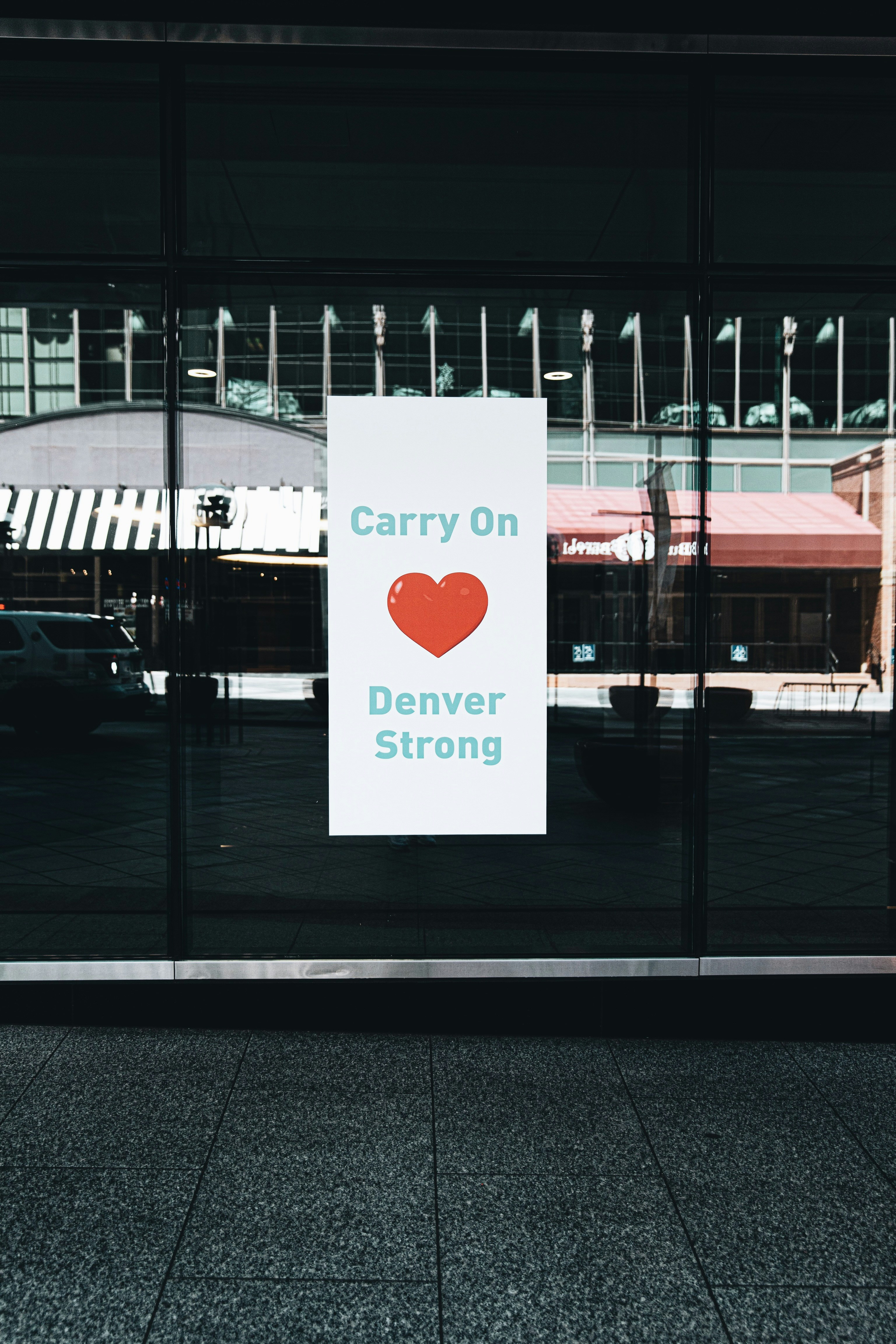 white and red glass building