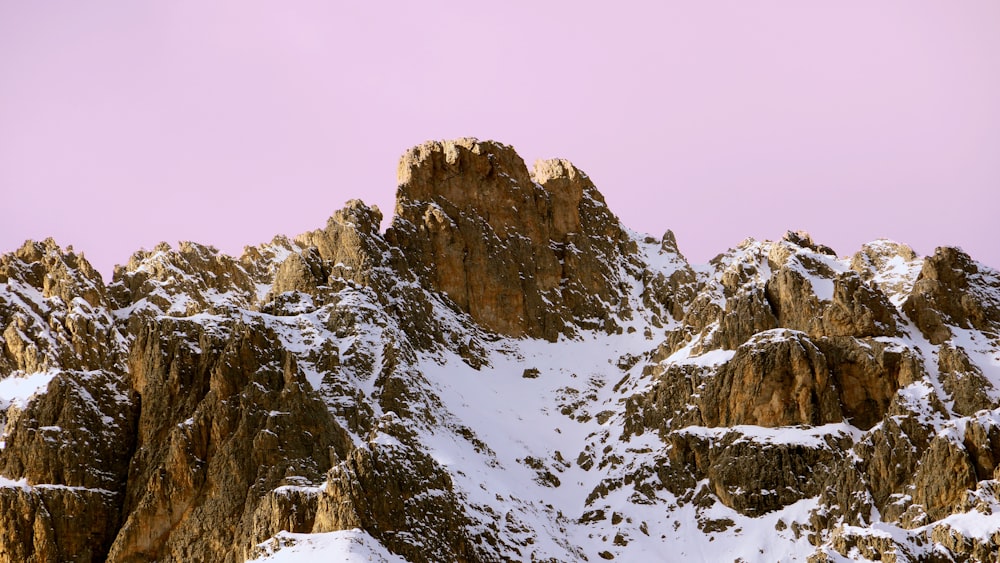 snow covered mountain during daytime