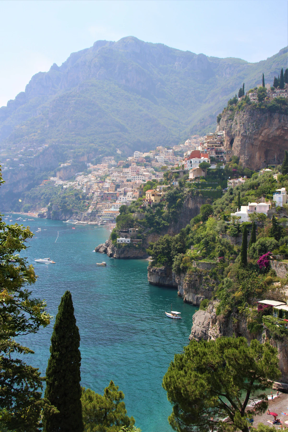 The Amalfi coastline from the water