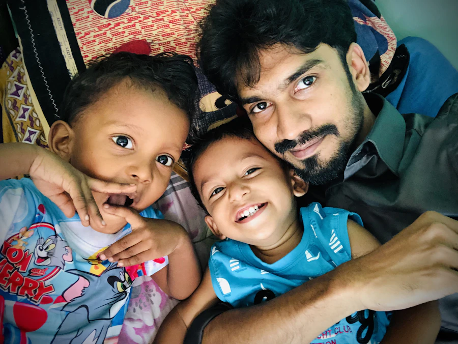 Family preparing to start a fundraiser