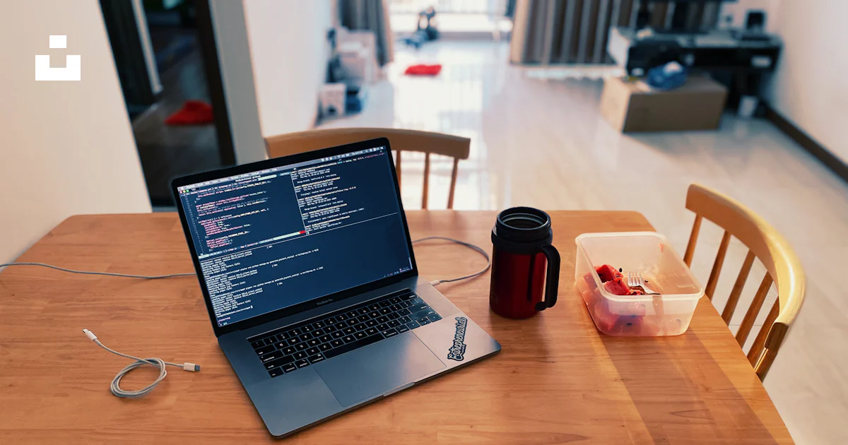 Macbook pro on brown wooden table photo – Free Ho chi minh city Image ...