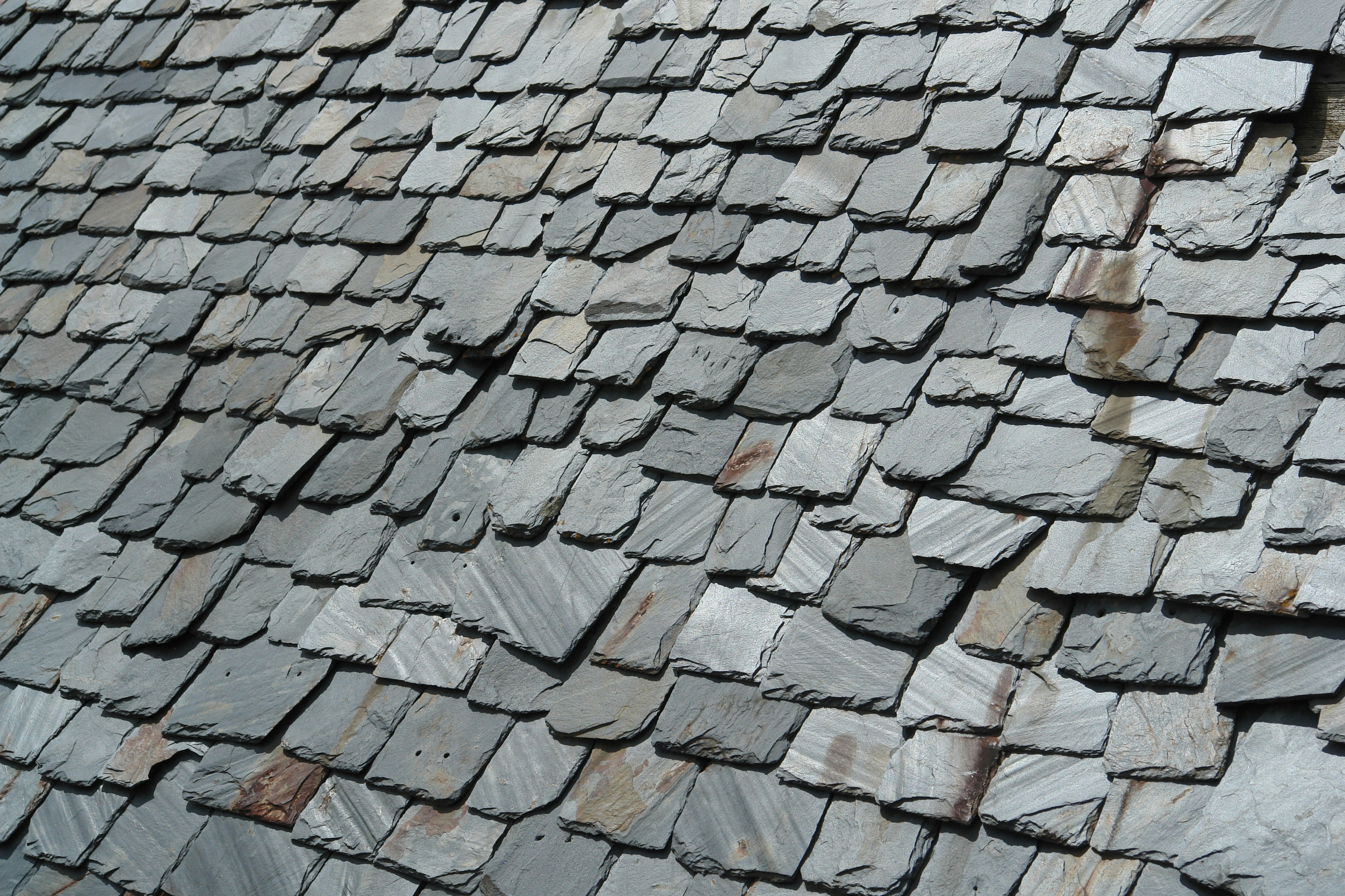 Slate roof, house of the Pyrenees