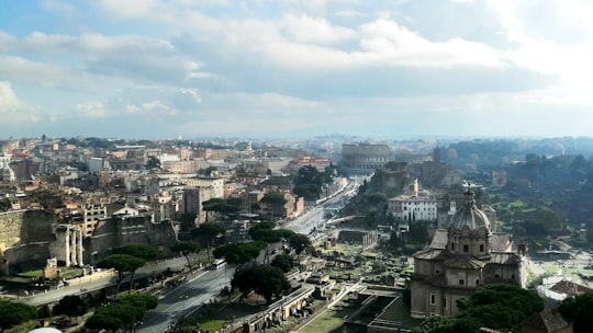 aerial view of city buildings during daytime in Roman Forum Italy