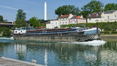 A freight barge 