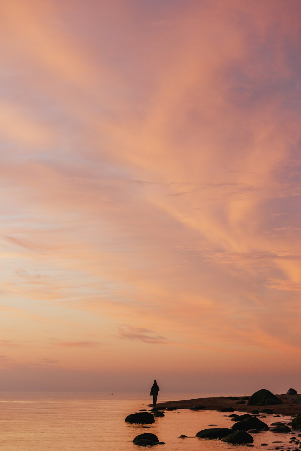 blue and orange cloudy sky