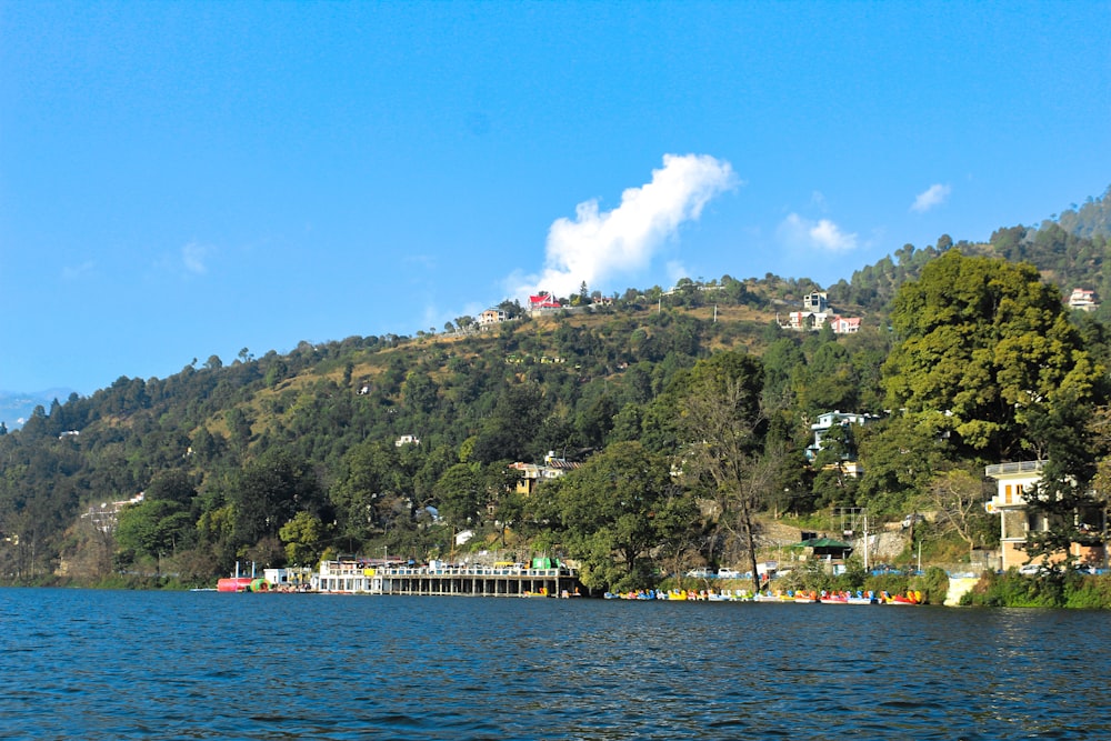 white and brown building near body of water during daytime