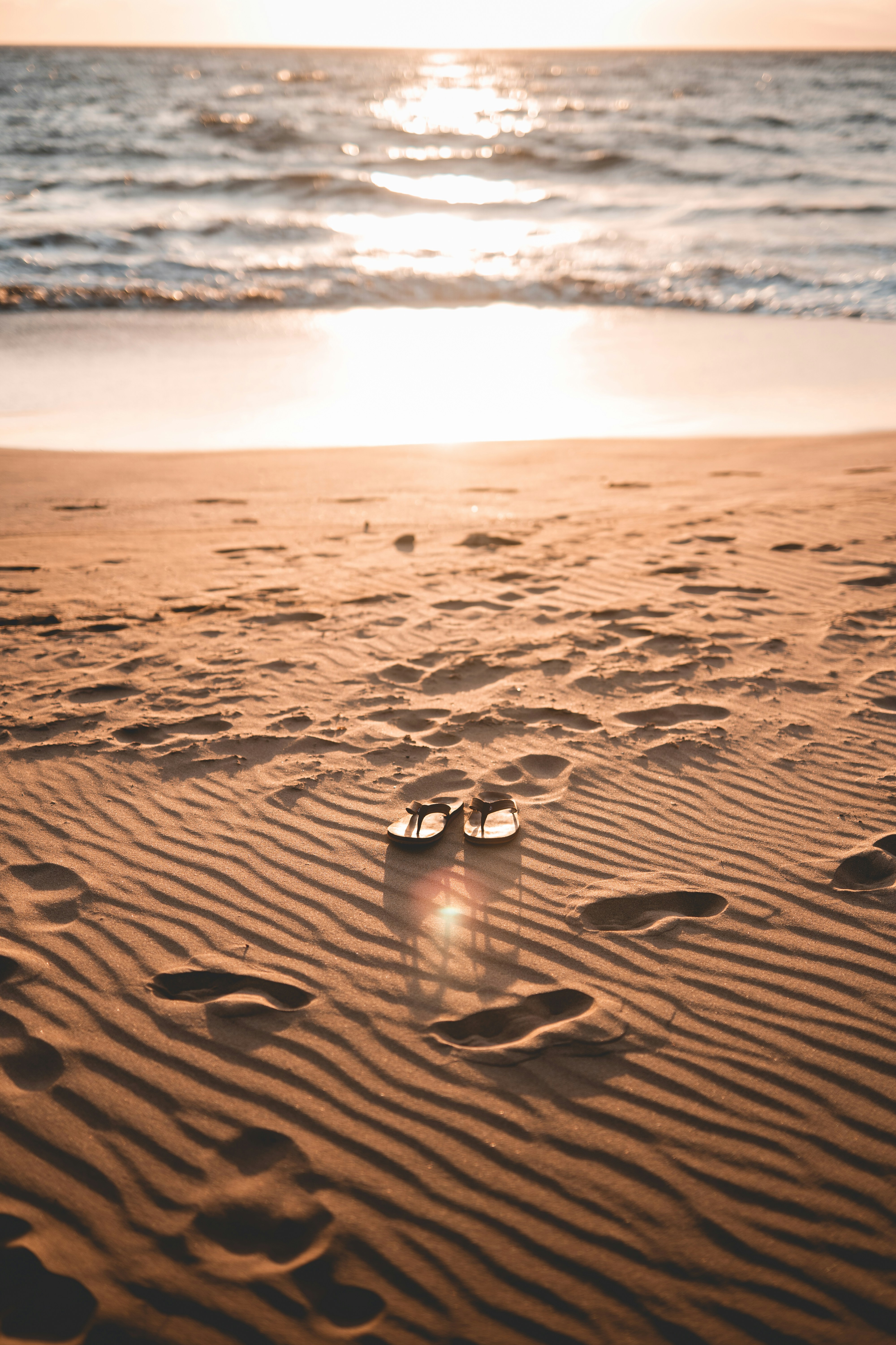 2 silver and black ring on brown sand