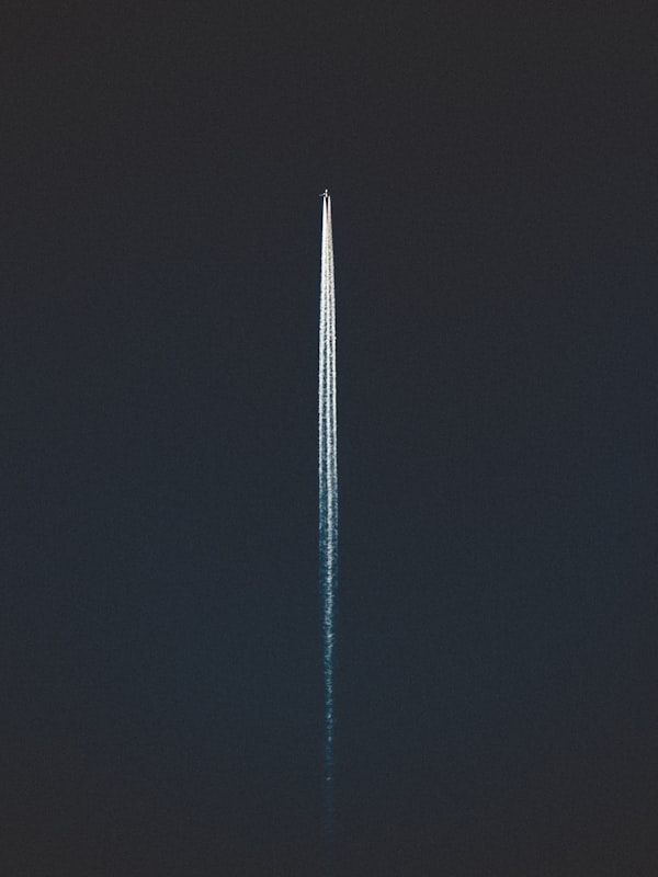 Photo of a slipstream caused by a jet.