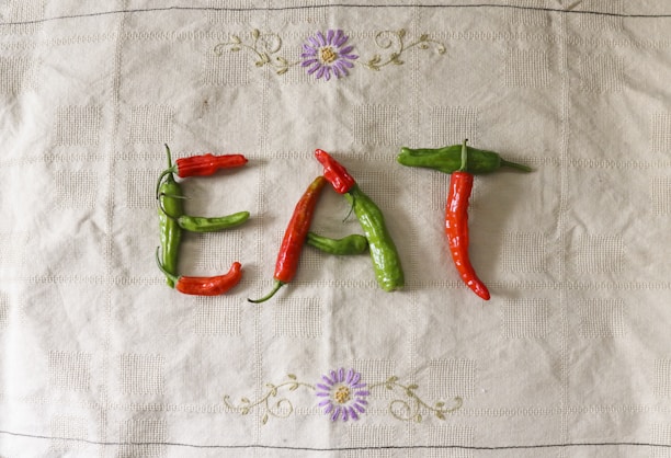 green and red chili peppers