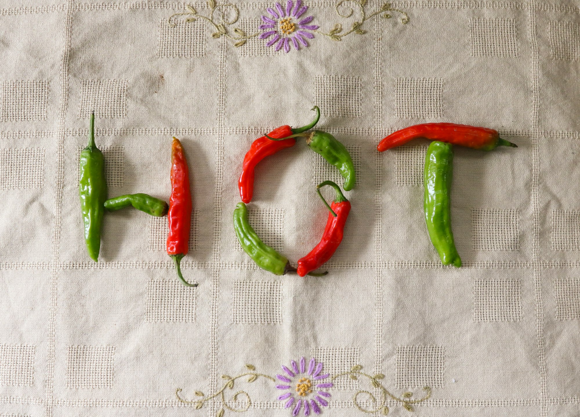 We were given an entire box of peppers. We couldn't possibly eat an entire box, so we had to give away a bunch before they spoiled. And I took photos too of meaningful food related words.