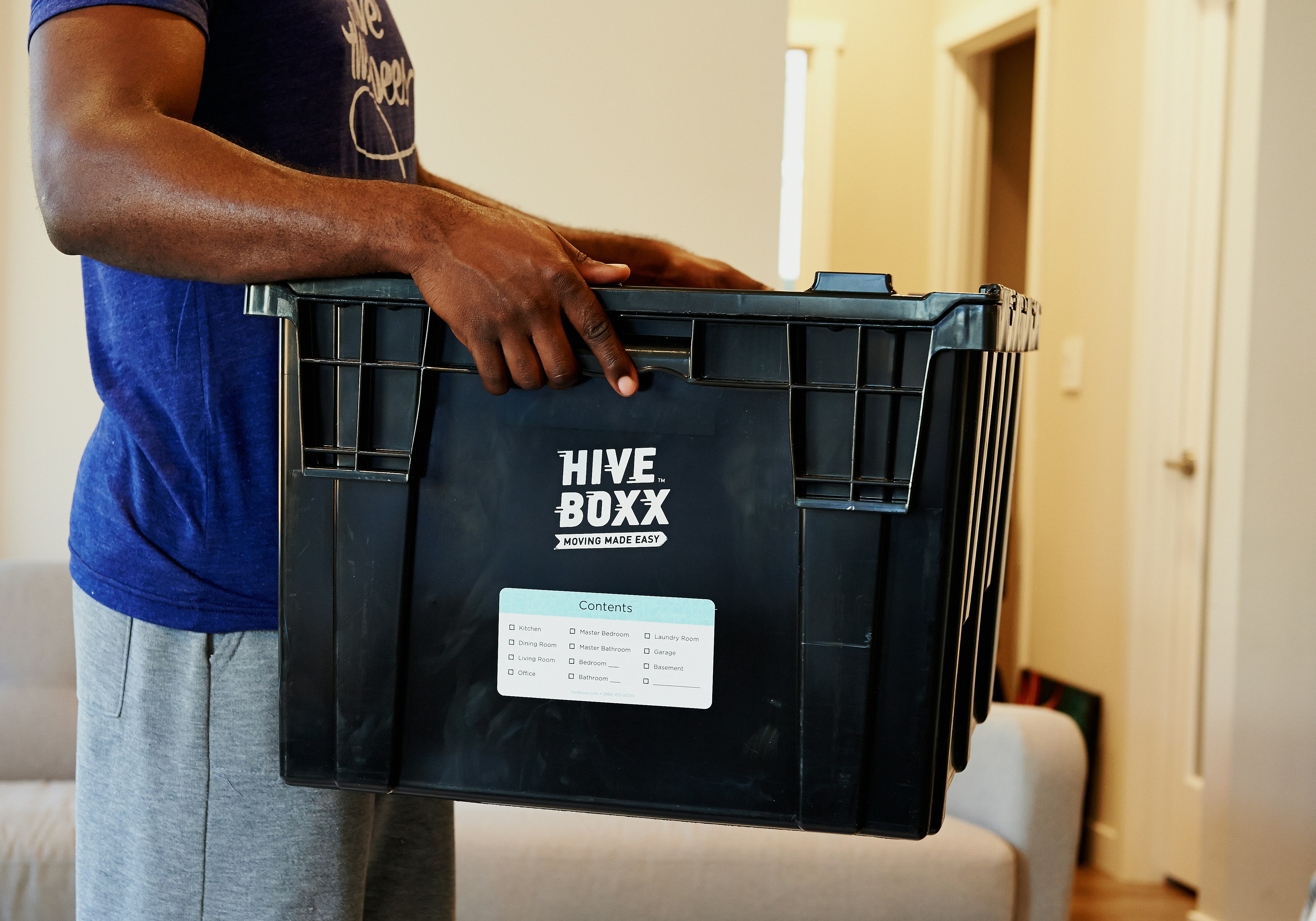 black and white plastic container